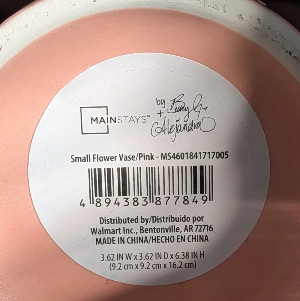 Darling "Pretty In Pink" Floral Vase - Picture 3 of 3